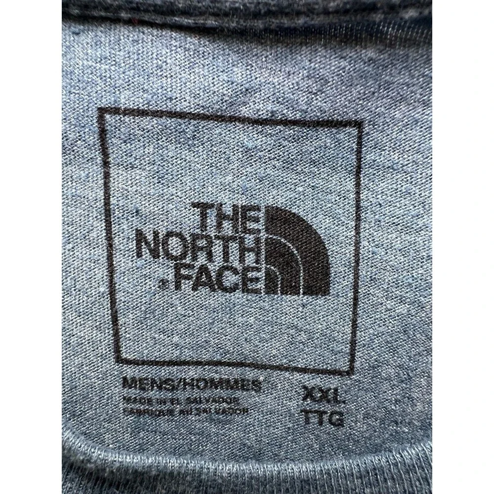 The North Face Shirt Mens Blue XXL Logo Graphic Tee Outdoor Casual
